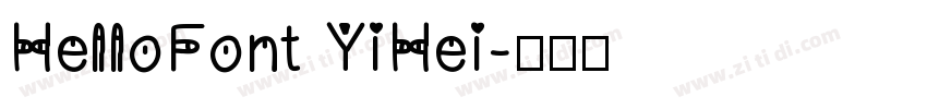 HelloFont YiHei字体转换